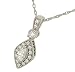 Marquise and Round Diamond Pendant on Chain .50cttw
