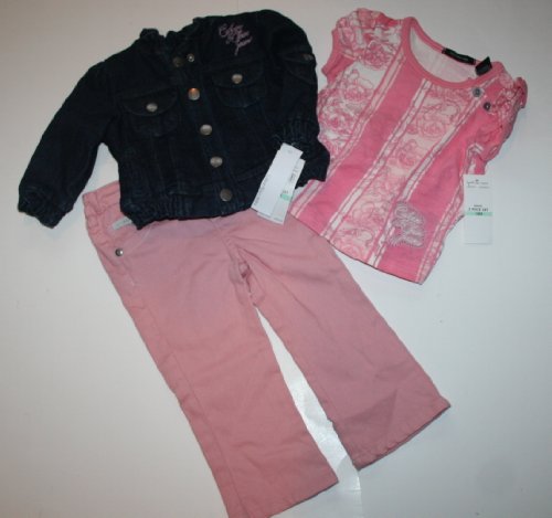 Calvin Klein Girl's Baby/Infant 3 Piece Clothing Set Size: 24 Months - Jacket/Shirt/Pant