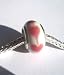 Murano Style Glass Lampwork 925 Bead Fits Pandora White with Pink Hearts (3)