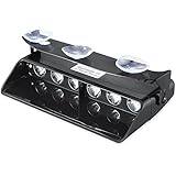 WOWTOU Color Memory 16-Pattern 6 LED Emergency Flashing Effect Vehicle Dash Warning Strobe Light, DC 12 Volt Powered Only, Red and White