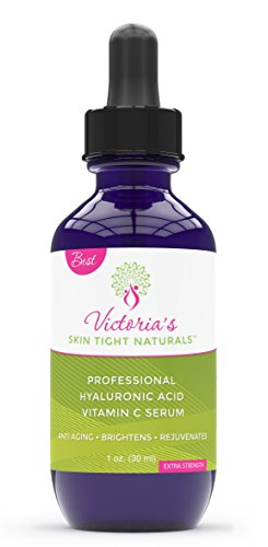 Hyaluronic Acid 20% & Vitamin C Serum Brightening, Celebrity Secret Model Skin Tight Anti Wrinkle Natural Anti Aging Derma Roller Even Skin Tone Dark Spot Wrinkles Plus Diet & Recipe Guide Free