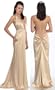 #912 - BEST SELLER - Formal Evening Gown. Elegant Satin finish dress with a open back styling and sweeping full length hemline