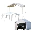 ShelterLogic 10x20 1-3/8" 8-Leg Canopy with Enclosure and Extension Kits (White)