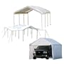 ShelterLogic 10x20 1-3/8" 8-Leg Canopy with Enclosure and Extension Kits (White)