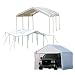 ShelterLogic 10x20 1-3/8" 8-Leg Canopy with Enclosure and Extension Kits (White)