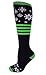 MOXY Socks Black with Green Full-Cushion The Blizzard Extreme Knee-High Dead Lift Socks