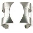 2 Watch Band End Caps Parts Links Steel White Tips 20mm