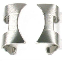 2 Watch Band End Caps Parts Links Steel White Tips 20mm