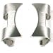 2 Watch Band End Caps Parts Links Steel White Tips 20mm