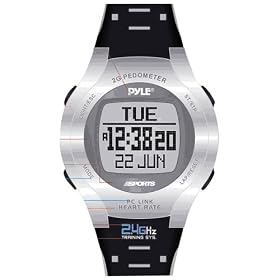 GSI Quality Exercise Monitoring System With Built-In USB Interface - Heart Rate Monitor Watch With Transmitter Chest Belt - Measures Distance, Steps And Calories - For Running, Jogging and Walking - Upload Data to Computer - Alarm and Stopwatch Functions: Health &amp; Personal Care