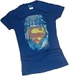 Superman -- The Man of Steel Legendary Crop Sleeve Fitted Juniors T-Shirt