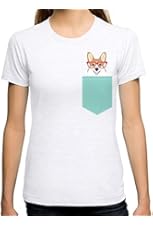 Society6 Women's Teagan Glasses Corgi Cute Puppy Welsh Corgi Gifts For Dog Lovers And Pet Owners Love Corgi Puppies Fitted Tee