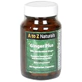A to Z Naturals Ginger Plus, Vegetarian, 60 Capsules, (Pack of 3)