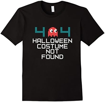 Men's Error 404 Halloween Costume Not Found T shirt Medium Black