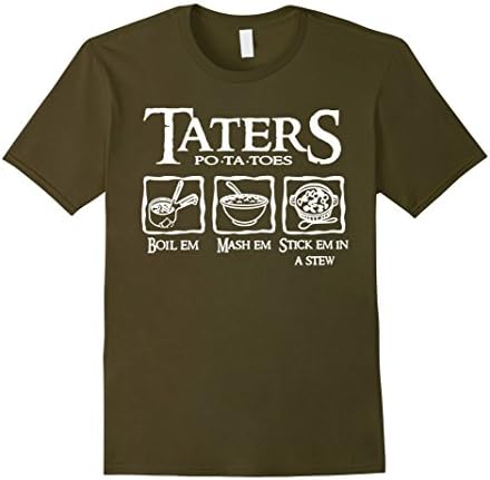 Men's Taters Po-Ta-Toes T-Shirt Small Olive