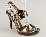 Snake Print Buckle Side Platform