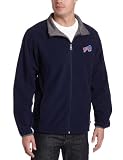 NFL Men's Buffalo Bills Safety Blitz III Long Sleeve Full-Zip Performance Bonded Jacket (Athletic Navy/Storm Gray, Medium)