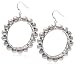 Sterling Silver & Grey Dyed Freshwater Cultured Pearl Hoop Earrings
