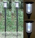 TEKTRUM OUTDOOR TALL SOLAR TIKI TORCH GARDEN LIGHTS (Set of 2)