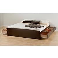Prepac King Platform Storage Bed, Espresso