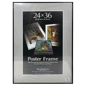 MCS Acrylic & Corrugated Back Poster Frame for a 24" x 36" Photograph, Black #22446