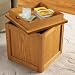 Wood Storage Cube with Tray, Honey