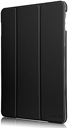iPad Air Case, IMUCA Armor Series Intelligent Sleep Canvas PU leather Flip Cover Case (BLACK)