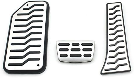 AT Metal Aluminum Fuel Sports Pedal Full Set Accel + Auto Brake + Footrest (Fit: KIA 2011 - 2015 Optima K5)