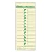 TOPS Job Cards, Green Ink Front and Back, 500-Count, 3.5 x 8.5 Inches, Manila (1290)