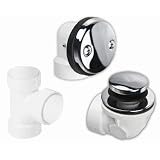 Economy Soft Toe Touch Bath Drain and Overflow Plumber's Half Kit Finish: Polished Chrome