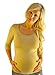 Mommylicious Black and Tan Striped Seamless Scoop Neck Maternity Top (Black Tan Striped)