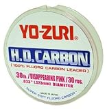HD Carbon Fluorocarbon Disappearing Pink 30yd Spool 130lb Test - Yo-Zuri Lures HD130LB-DP, Fishing Line