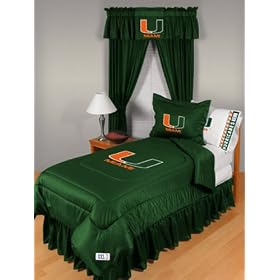 Miami Hurricanes Locker Room Bedskirt - Twin Bed