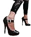 EROGANCE Lack Plateau High Heels Pumps Schwarz EU 36 - 46 / A3531