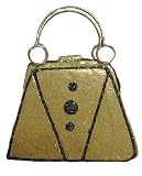 Review Paul Minor  / Black & Gold Glitter Clutch Handbag Purse Christmas Ornament