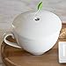 Tea Forte CAFE CUP, Porcelain Tea Cup with Custom Cover for Steeping