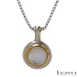 BOMA Majestic Necklace With Genuine Mother of pearl in 14K/925 Gold plated Silver and 925 Sterling silver Length 16in - Certificate Available.