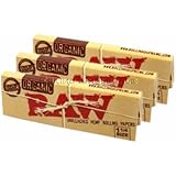 RAW Organic Unbleached HEMP 1&frac14; Rolling Papers 3 Pack