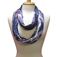 Purple Multi Color Boho Style Tie Die Circle Infinity Ring Loop Scarf