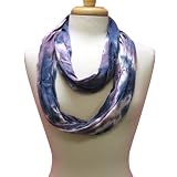 Purple Multi Color Boho Style Tie Die Circle Infinity Ring Loop Scarf