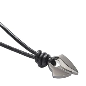 Fossil Herren-Kette Leder schwarz mit Edelstahlanhänger 45-50 cm JF84273040