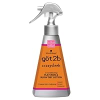Got 2b Crazy Sleek Hot Ooth Flat Iron and Blow Dry Lotion 8-Ounce Bottle (Pack of 3)