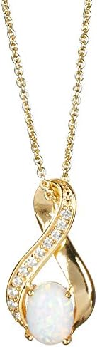 Fine Gold Plate Opalesce Infinity Pendant Necklace