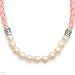 Necklace With Genuine Faux pearls Well Made in 925 Sterling silver. Total item weight 17.0g Length 16in