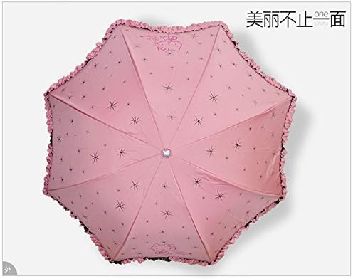 Pink Hello Kitty Open Close Folding Light Portable Princess Vinyl Umbrella