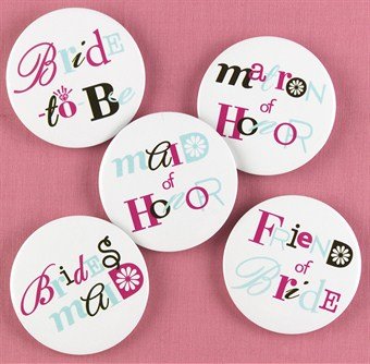 Hortense B. Hewitt Wedding Accessories Bachelorette Buttons, Set of 12