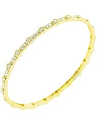 2.19 ct. tw Round Diamond Bangle Bracelet in Prong Setting - E-F VS1 - 14 Kt. Yellow Gold