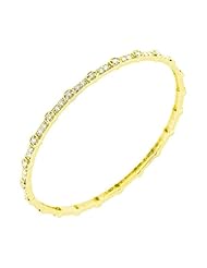 2.19 ct. tw Round Diamond Bangle Bracelet in Prong Setting - F-G VS2 - 18 Kt. Yellow Gold