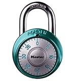 Master Lock 1561DLTBLU Combination Lock, Light Blue/Teal with Silver Dial