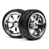 4738 Mounted T-Grip Tire 26mm Rays 57S-PRO Wheel Chrome by Hpi Racing